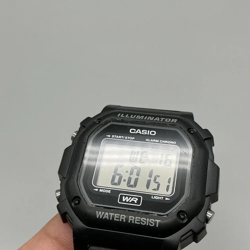 Casio 3224 F-108WH Mens Watch 43mm Digital Dial Black Resin Illuminator WR